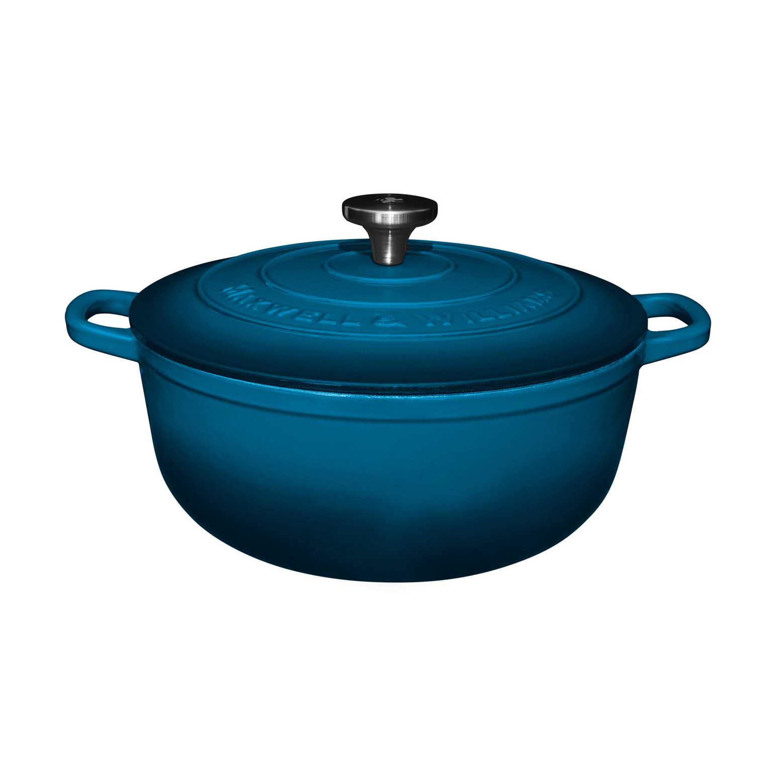 Maxwell & Williams Cast Iron Round Casserole Midnight Blue 28cm Gift Boxed